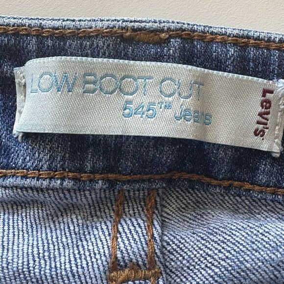 Levi's 545 Low Boot Cut Jeans Women's 12M Medium Wash Denim Casual Everyday - Picture 3 of 10